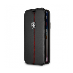 Чехол Ferrari Heritage W Booktype Leather для iPhone X / XS - Black