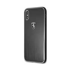 Накладка Ferrari Heritage Aluminium Hard для iPhone X / XS - Black