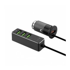 РАЗДЕЛИТЕЛЬ АВТОМОБИЛЬНЫЙ DEPPA D-11295 USB + 3USB QC3.0 7A АЛЮМИНИЙ ГРАФИТОВЫЙ DEPPA 07181