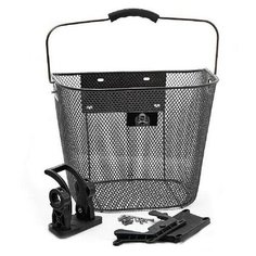 Корзина P-01 с быстросъёмным креплением на руль, чёрная,черная ручка Vinca Sport