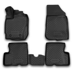 Element Коврики 3D в салон RENAULT Duster, 2015->, с ручкой для дистанционного открытия лючка бензобака, 4 шт. (полиуретан)