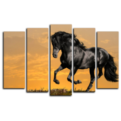 Черный скакун Картина Стайл (90х60см) Kartina Style