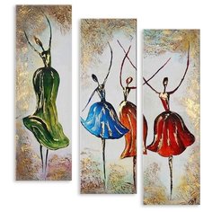 Модульная картина на холсте "Балерины" 90x106 см Modulka.Ru