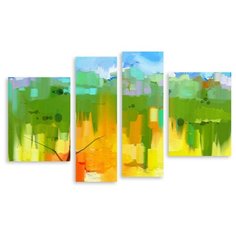 Модульная картина на холсте "Акварельные краски" 120x75 см Modulka.Ru
