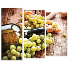 Модульная картина на холсте "Белое вино" 90x75 см Modulka.Ru