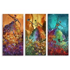 Модульная картина на холсте "Балерины" 120x80 см Modulka.Ru