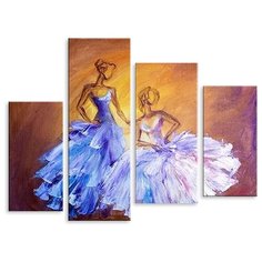 Модульная картина на холсте "Балерины" 170x133 см Modulka.Ru