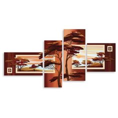 Модульная картина на холсте "Африканский пейзаж" 90x49 см Modulka.Ru