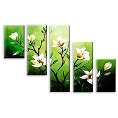 Модульная картина на холсте "Белая магнолия" 150x99 см Modulka.Ru