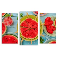 Модульная картина на холсте "Арбузное утро" 150x100 см Modulka.Ru