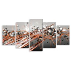 Модульная картина на холсте "Абстрактные волны" 120x60 см Modulka.Ru