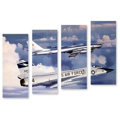 Модульная картина на холсте "Самолеты" 120x91 см Modulka.Ru