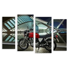 Модульная картина на холсте "Мотоцикл" 170x113 см Modulka.Ru