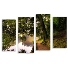 Модульная картина на холсте "Лесные просторы" 90x61 см Modulka.Ru