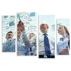 Модульная картина на холсте "Мозговой штурм" 150x112 см Modulka.Ru