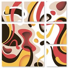 Модульная картина на холсте "Узоры" 120x130 см Modulka.Ru