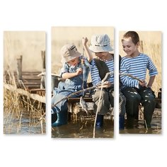 Модульная картина на холсте "Радости детства" 90x68 см Modulka.Ru