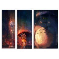 Модульная картина на холсте "Мой сосед Тоторо" 150x112 см Modulka.Ru