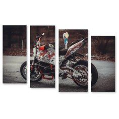Модульная картина на холсте "Мотоцикл" 170x111 см Modulka.Ru