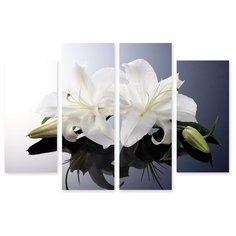 Модульная картина на холсте "Лилии" 170x119 см Modulka.Ru