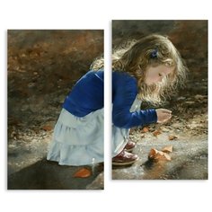 Модульная картина на холсте "Девочка" 120x106 см Modulka.Ru