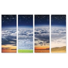 Модульная картина на холсте "Времена года" 150x95 см Modulka.Ru