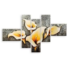 Модульная картина на холсте "Жёлтые каллы" 120x75 см Modulka.Ru
