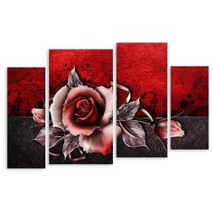 Модульная картина на холсте "Магическая роза" 170x111 см Modulka.Ru