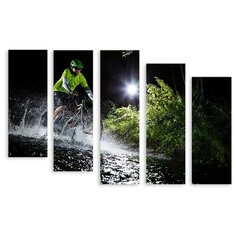 Модульная картина на холсте "По лужам" 150x102 см Modulka.Ru