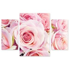 Модульная картина на холсте "Нежные розы" 170x115 см Modulka.Ru