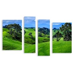 Модульная картина на холсте "Новая Зеландия" 150x95 см Modulka.Ru