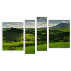 Модульная картина на холсте "Просторы Тосканы" 150x89 см Modulka.Ru