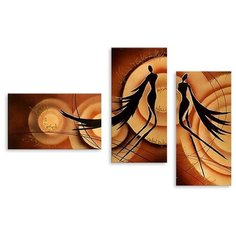 Модульная картина на холсте "Чёрные ангелы" 170x115 см Modulka.Ru