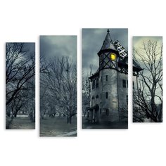 Модульная картина на холсте "Старый замок" 120x91 см Modulka.Ru