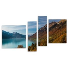 Модульная картина на холсте "Горное озеро" 90x54 см Modulka.Ru