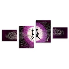 Модульная картина на холсте "Танец в нитях" 120x57 см Modulka.Ru