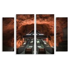 Модульная картина на холсте "Метро в скале" 90x51 см Modulka.Ru