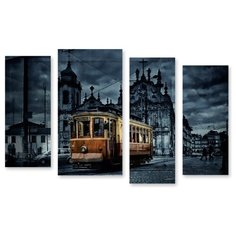 Модульная картина на холсте "Ночной рейс" 170x114 см Modulka.Ru