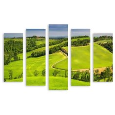 Модульная картина на холсте "Просторы Тосканы" 170x116 см Modulka.Ru