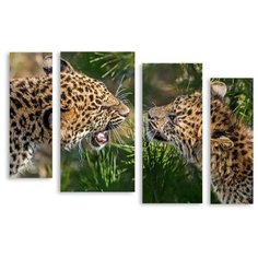 Модульная картина на холсте "Разговор" 150x104 см Modulka.Ru