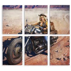 Модульная картина на холсте "Среди гор" 90x87 см Modulka.Ru