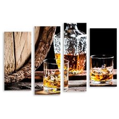 Модульная картина на холсте "Виски" 120x84 см Modulka.Ru