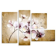 Модульная картина на холсте "Нежные орхидеи" 170x119 см Modulka.Ru