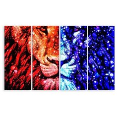 Модульная картина на холсте "Король джунглей" 120x72 см Modulka.Ru