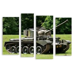 Модульная картина на холсте "Танк" 120x87 см Modulka.Ru