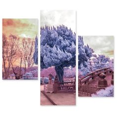 Модульная картина на холсте "Сказочное дерево" 90x80 см Modulka.Ru