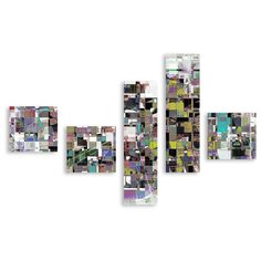 Модульная картина на холсте "Прямоугольная абстракция" 170x119 см Modulka.Ru