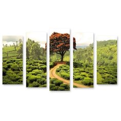 Модульная картина на холсте "Оранжевое дерево" 150x92 см Modulka.Ru