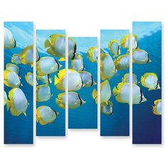 Модульная картина на холсте "Рыбки" 120x100 см Modulka.Ru