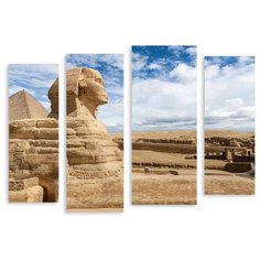Модульная картина на холсте "Египетские пирамиды" 120x90 см Modulka.Ru